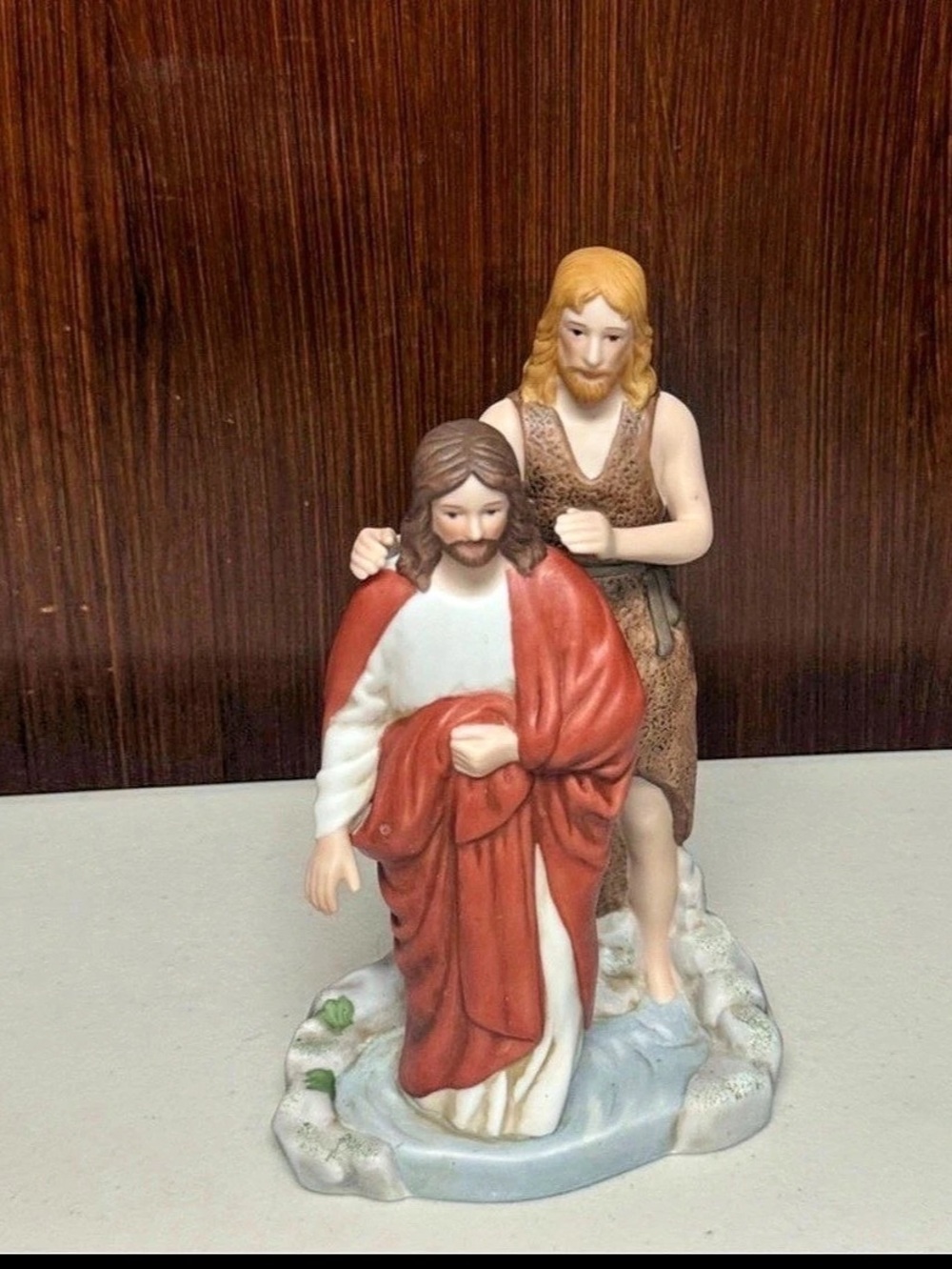 Vintage Home Interiors Baptism of Jesus Religious Figurine